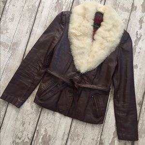 Vintage Genuine Leather and Fur Jacket